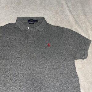 Polo Ralph Lauren Polo Shirt Mens XL  !Shrunk !Fits Like Medium Wide Red Pony